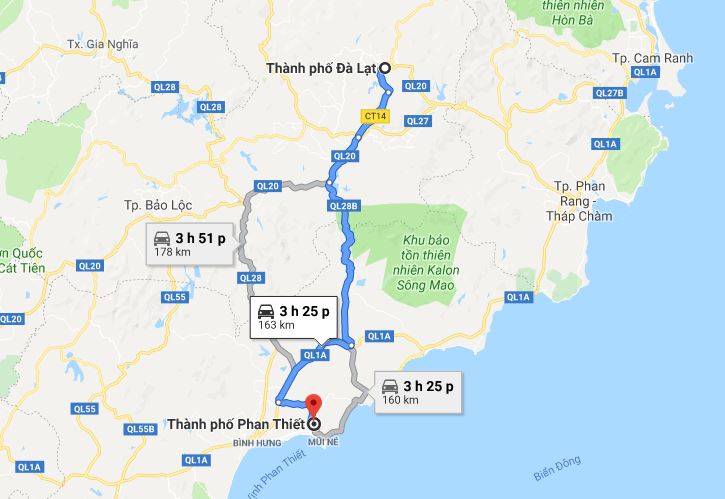 Từ Mũi Né Đến Đà Lạt Bao Nhiêu Km?