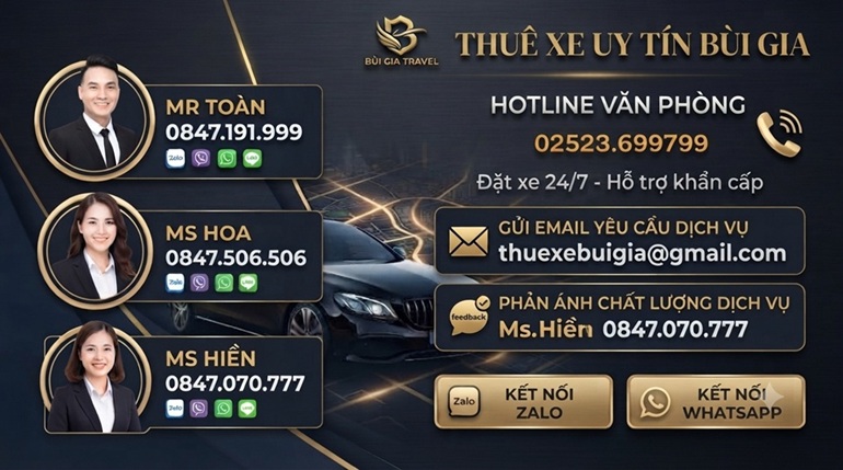 Thông tin liên hệ đặt xe nhanh: