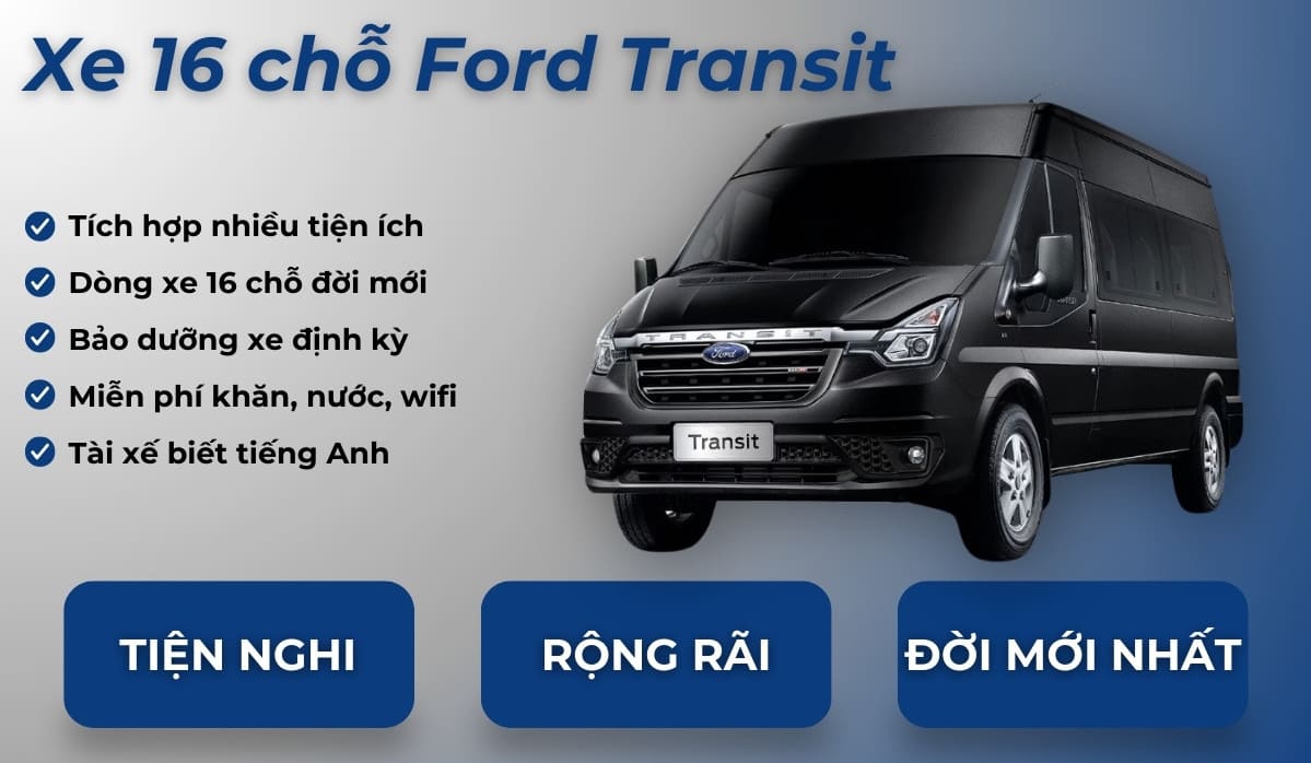 1.Xe 16 Chỗ Ford Transit - Sự Lựa Chọn Đa Dụng và Hiện Đại