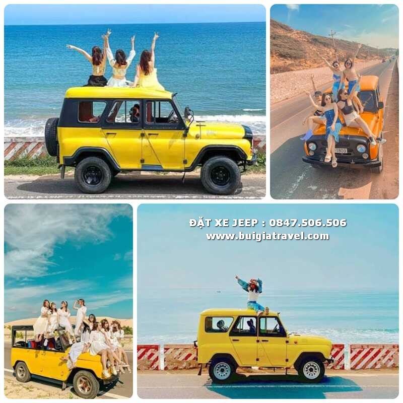 Xe Jeep màu Vàng (Yellow) hoặc Đỏ (Red) – Ngọn lửa nhiệt đới phóng khoáng